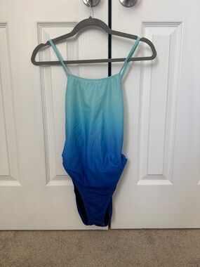 Jolyn Jackson Ombre Blue One-Piece Swimsuit